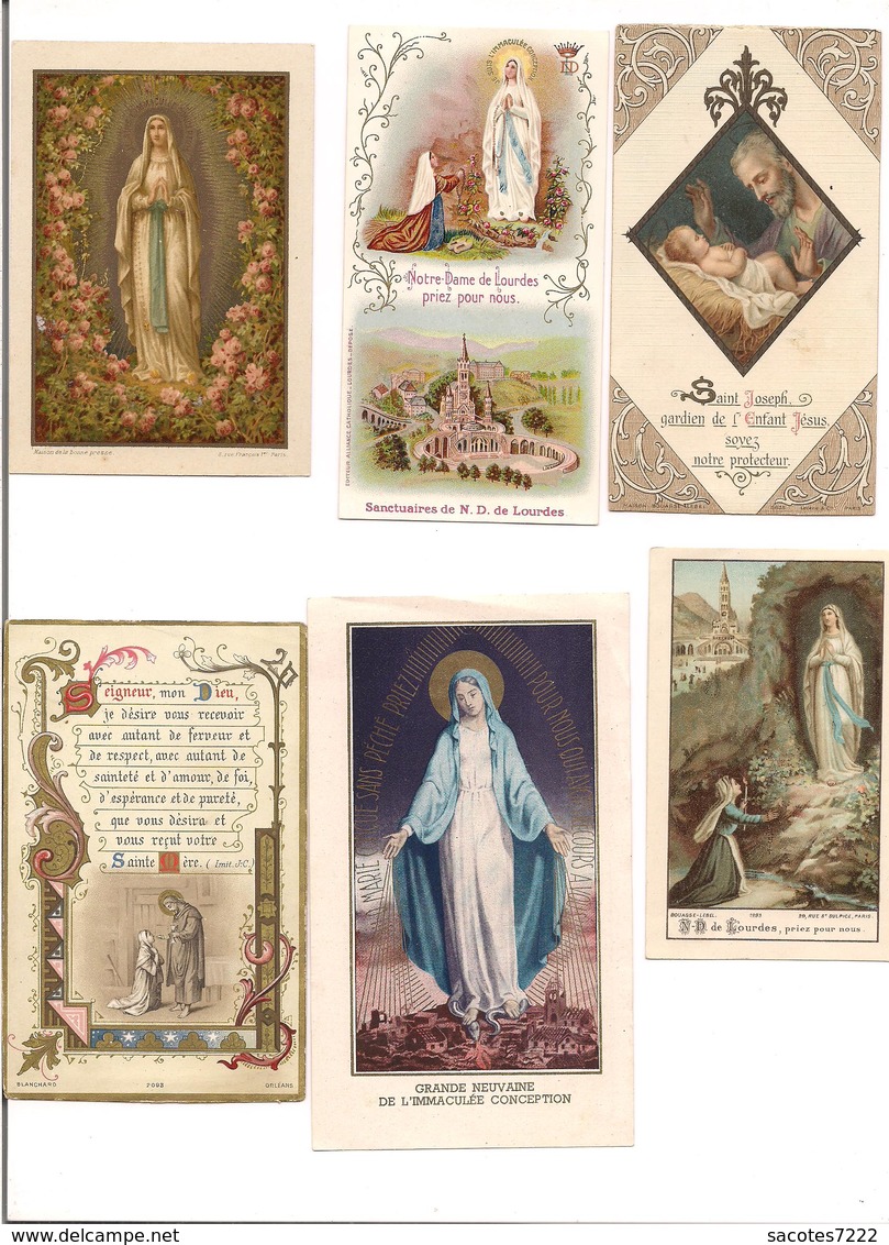 LOT 26 IMAGES PIEUSES DIVERSES - - Imágenes Religiosas