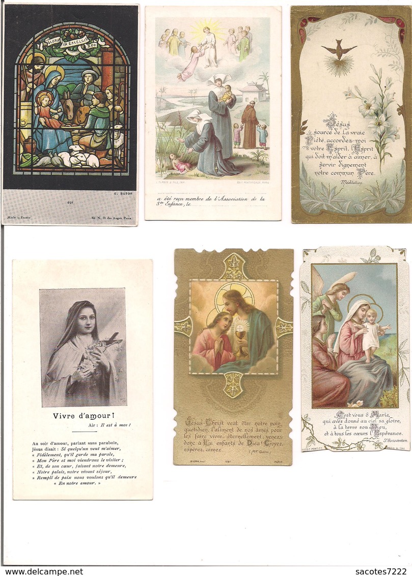 LOT 26 IMAGES PIEUSES DIVERSES - - Imágenes Religiosas