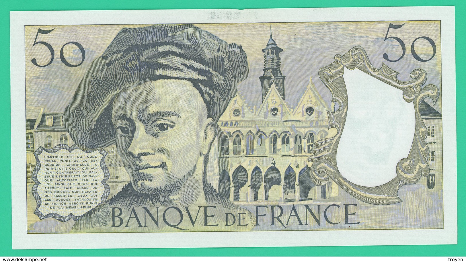 50 Francs - France - Quentin De La Tour - N° S.65:163547 - 1991 -Sup - - 50 F 1976-1992 ''Quentin De La Tour''