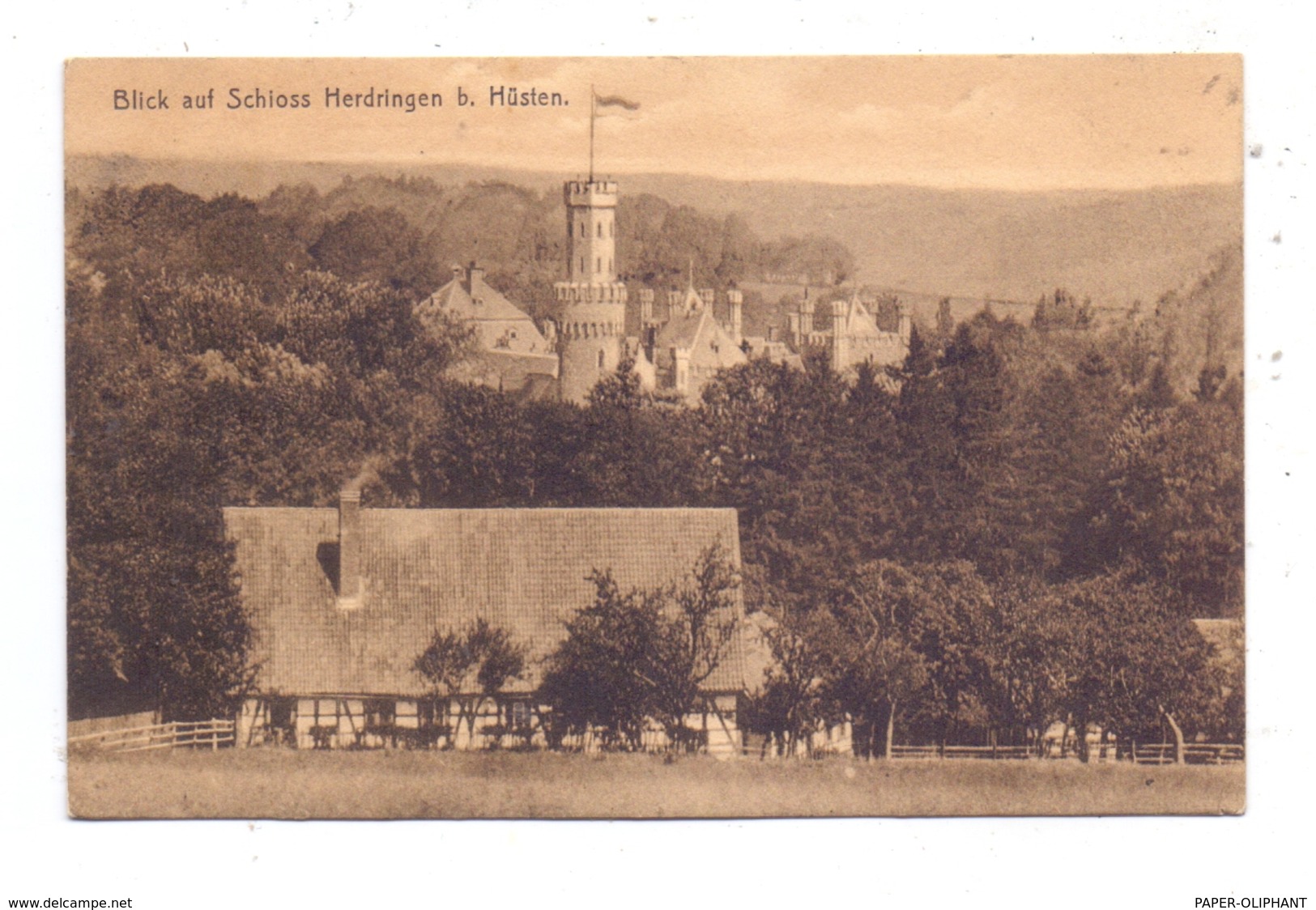 5760 ARNSBERG - HÜSTEN, Schloß Herdringen Und Umgebung, 1912 - Arnsberg