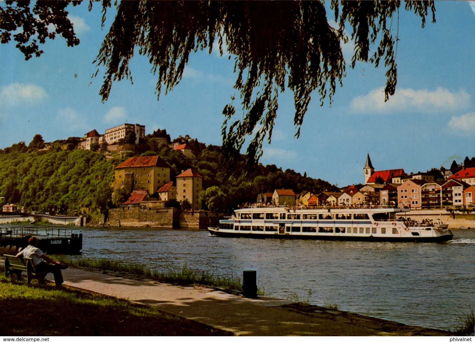 ALEMANIA , TARJETA POSTAL CIRCULADA , TEMA BARCOS - Transbordadores