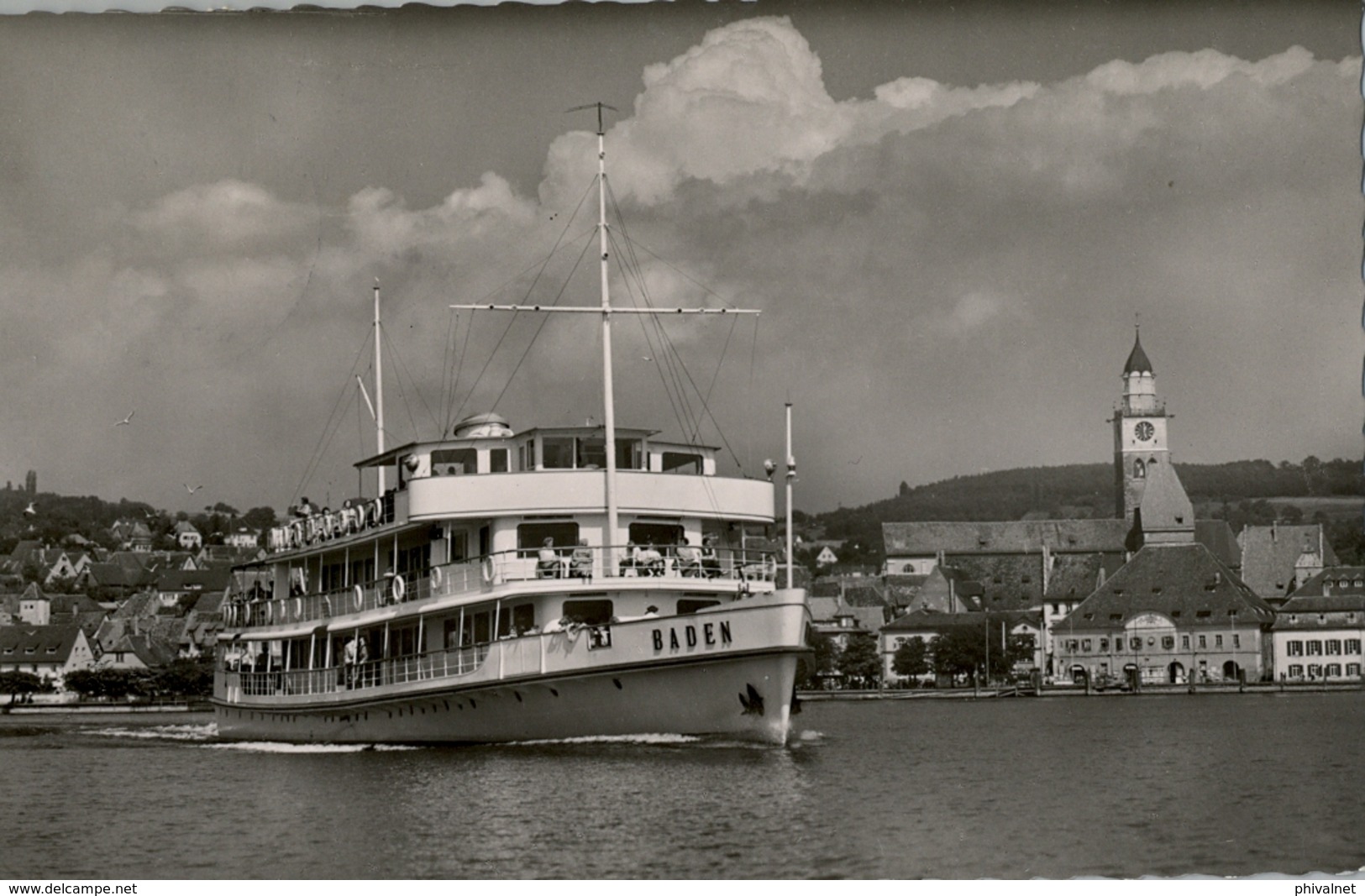 ALEMANIA , TARJETA POSTAL CIRCULADA , TEMA BARCOS - Transbordadores