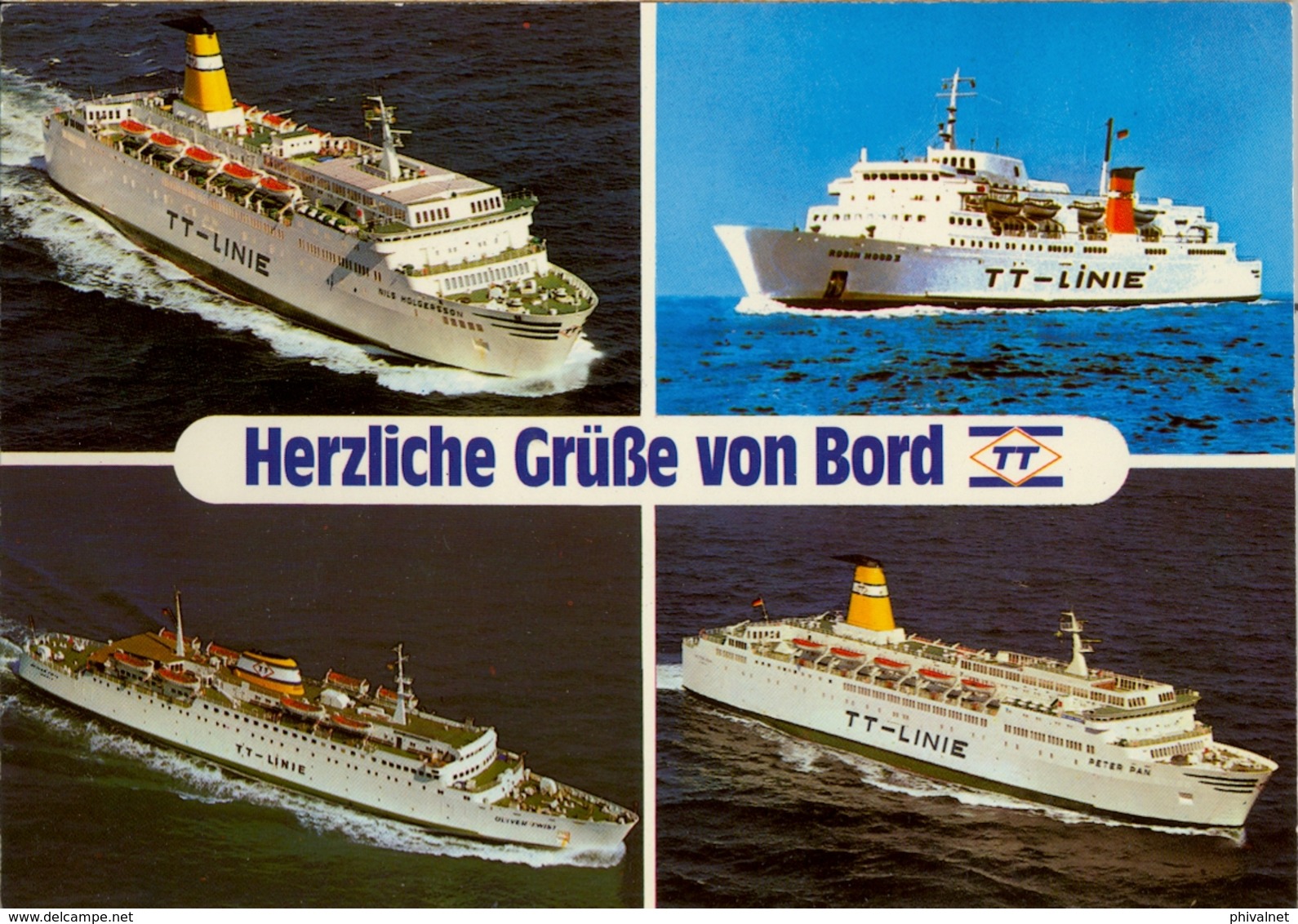 ALEMANIA , TARJETA POSTAL CIRCULADA , TEMA BARCOS , CRUCEROS - Otros & Sin Clasificación