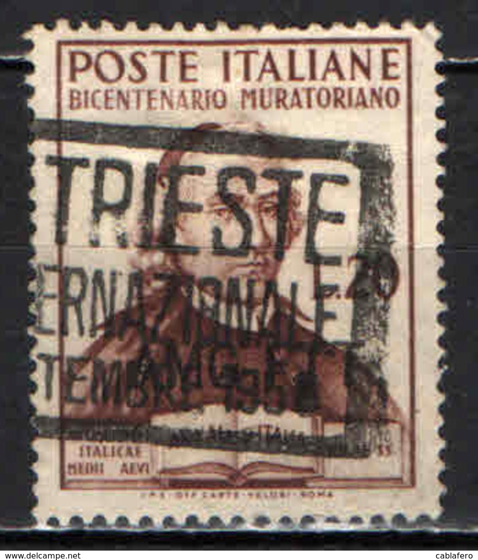 TRIESTE - AMGFTT - 1950 - BICENTNARIO MURATTIANO - USATO - Usati