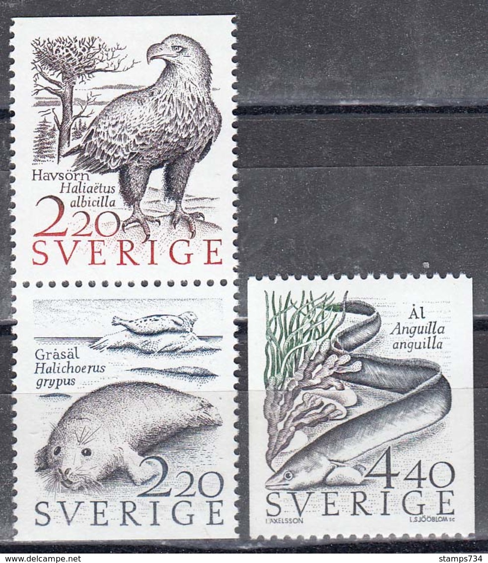 Schweden 1988 - Animals, Mi-Nr. 1479/81, MNH** - Neufs