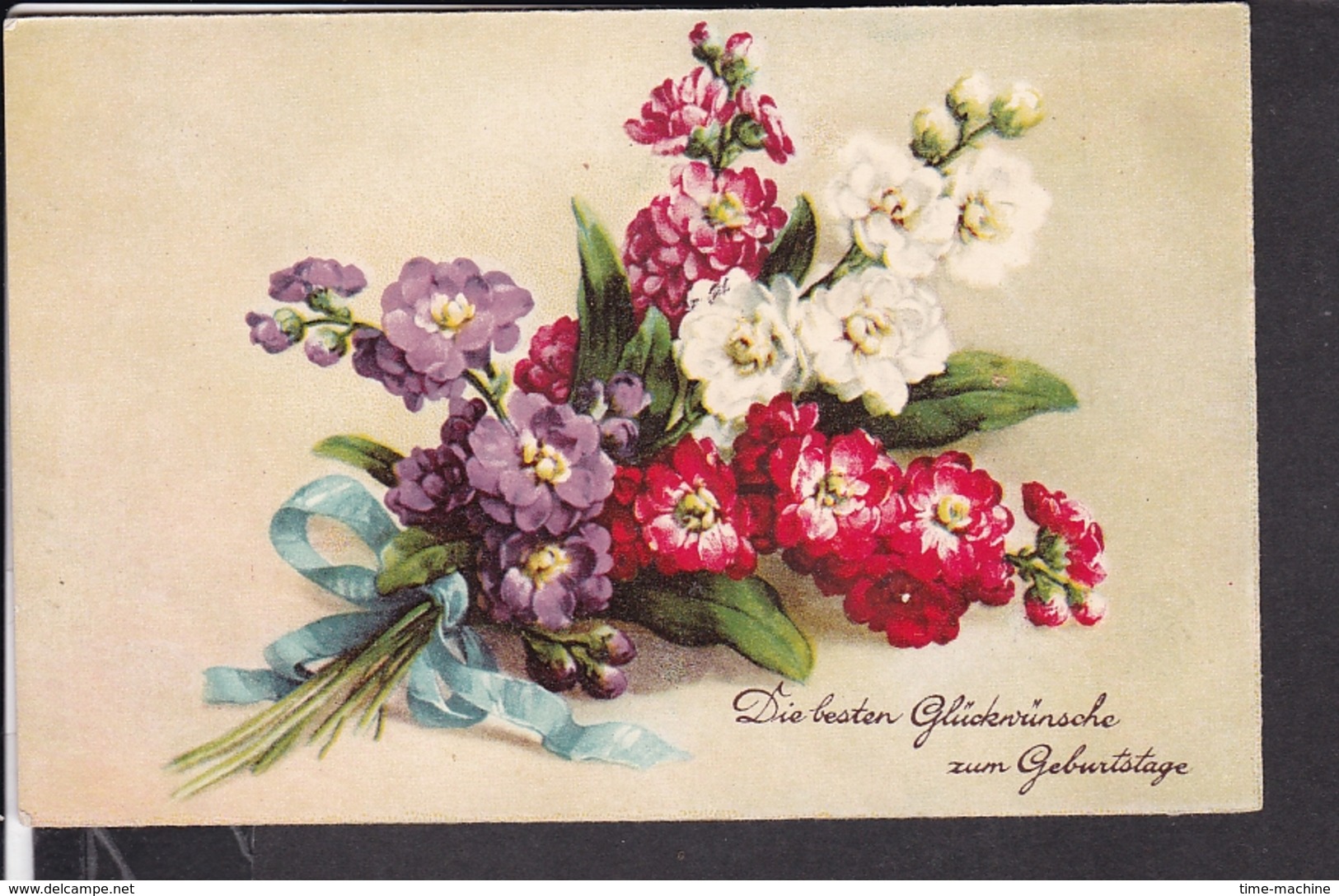 Postkarte  Geburtstag , HWB , Blumen - Controluce