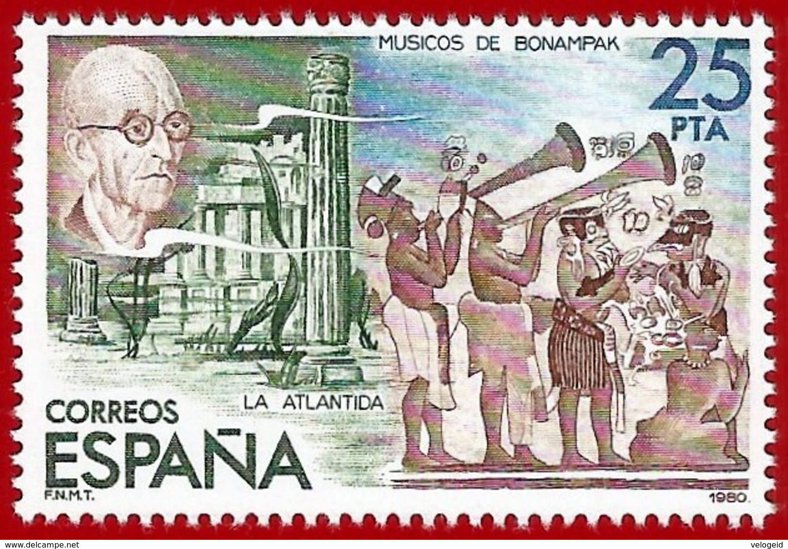 España. Spain. 1980. Manuel De Falla Y Pintura Mural De Bonampak (Mejico) - Nuevos