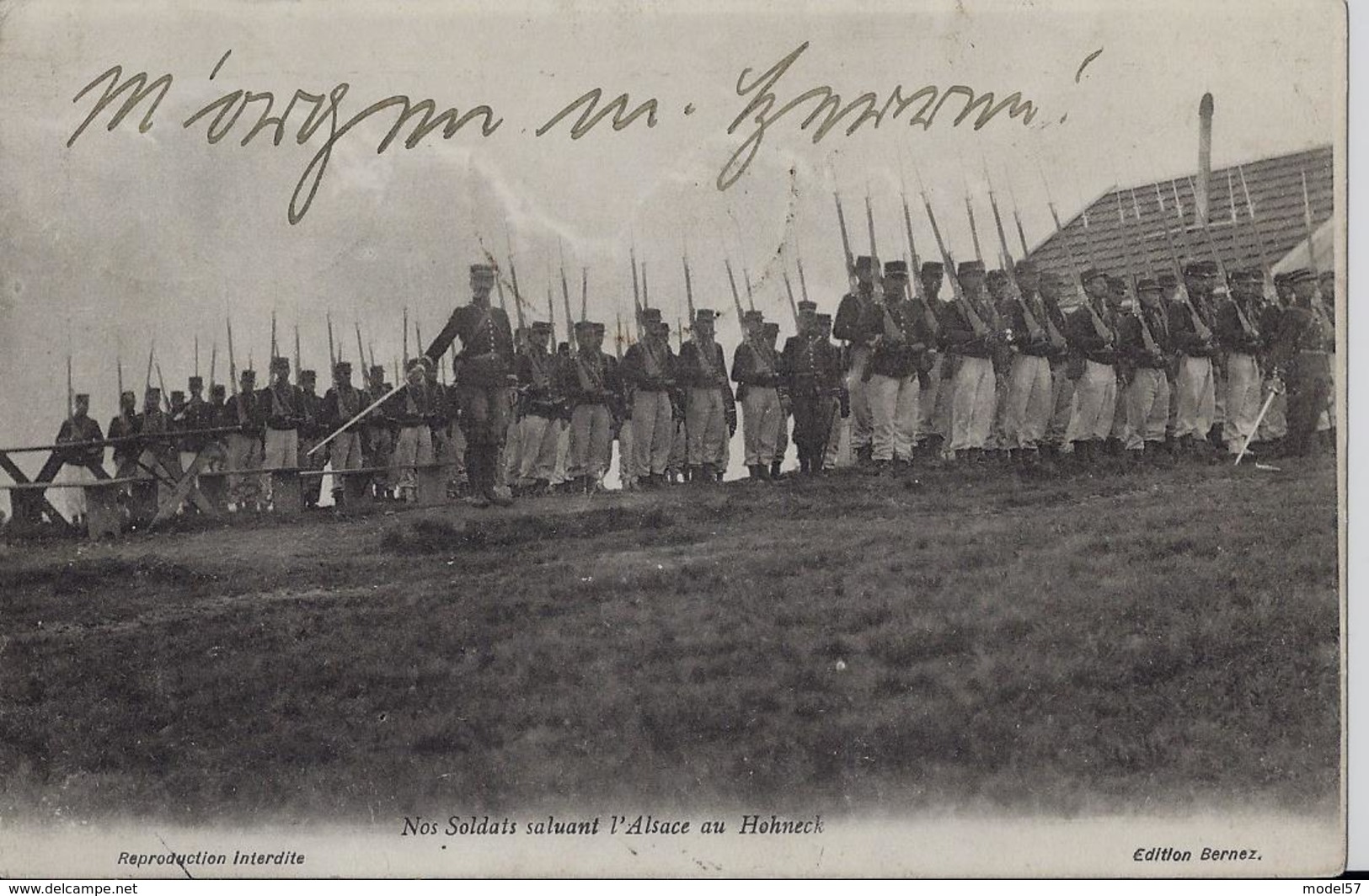 Nos Soldats Saluant L’Alsace Au Honeck - Otros & Sin Clasificación