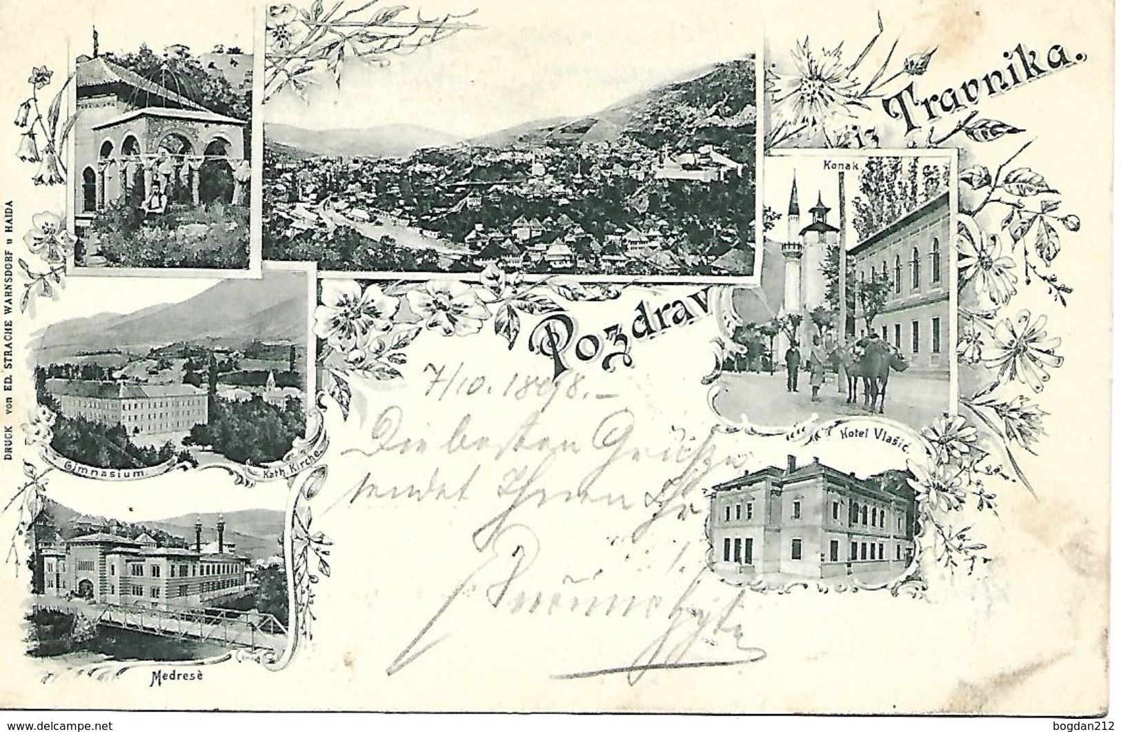 1898 - TRAVNIK ,  Gute Zustand, 2 Scan - Bosnie-Herzegovine