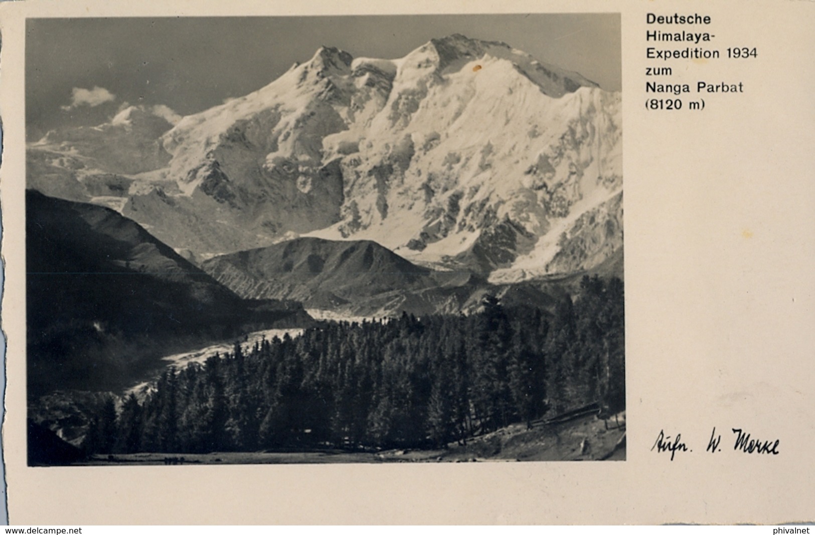 DEUTSCHE - HIMALAYA , EXPEDITION 1934 ZUM NANGA PARBAT , TARJETA POSTAL SIN CIRCULAR , MONTAÑAS , MOUNTAINS - Otros & Sin Clasificación