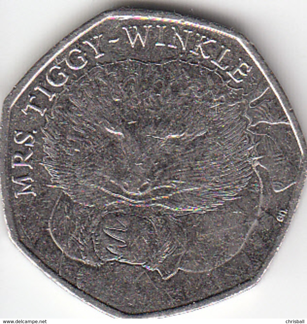 Great Britain UK 50p Coin  Mrs Tiggy Winkle 2016 (Small Format) Circulated - 50 Pence