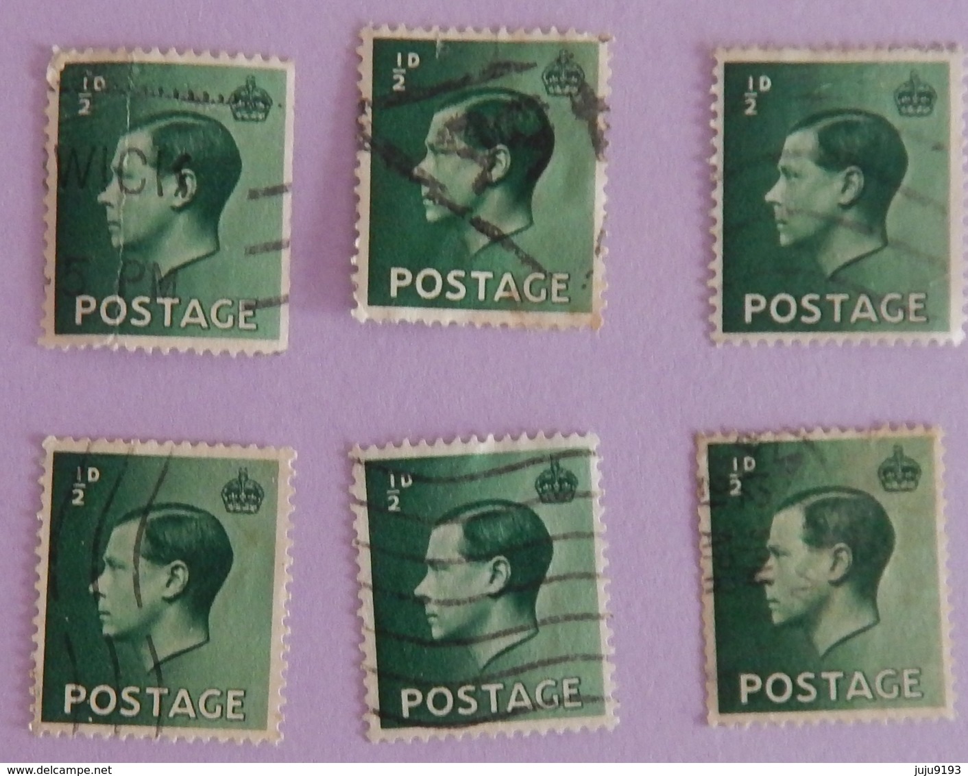 GRANDE BRETAGNE 6X YT 205 OBLITERE "EDOUARD VIII"ANNEE 1936 - Used Stamps