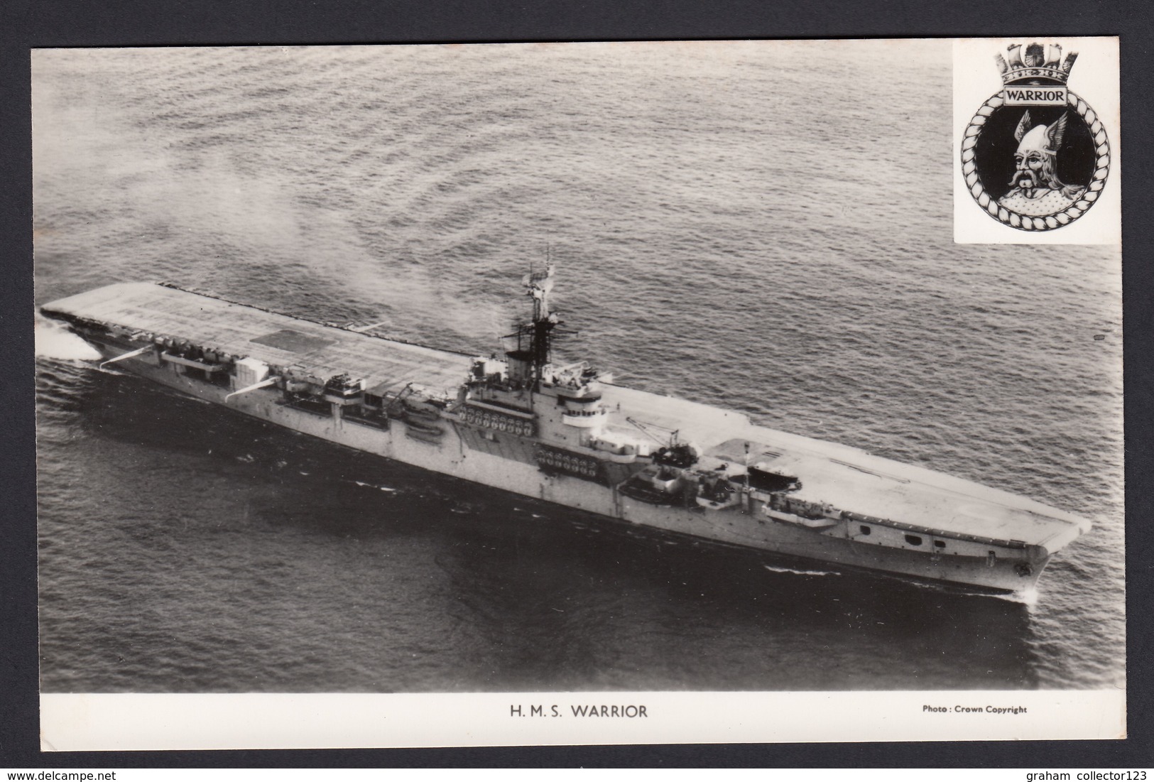 RPPC Modern Real Photo Postcard HMS Warrior Royal Navy Ship Boat RP PC - Warships