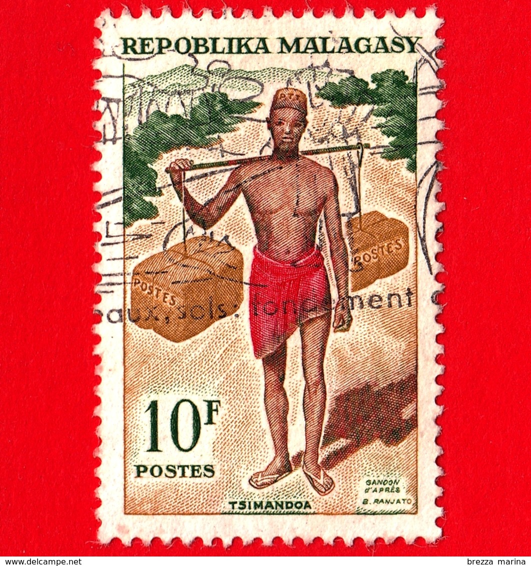 MADAGASCAR - Usato - 1965 - Storia Postale - Mail Runner - 10 - Madagascar (1960-...)