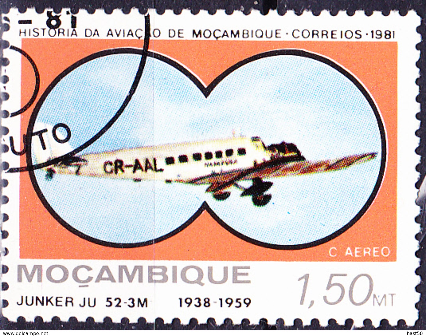 Mocambique - Junkers Ju 52 (Mi.Nr.: 811) 1981 - Gest Used Obl - Mozambique