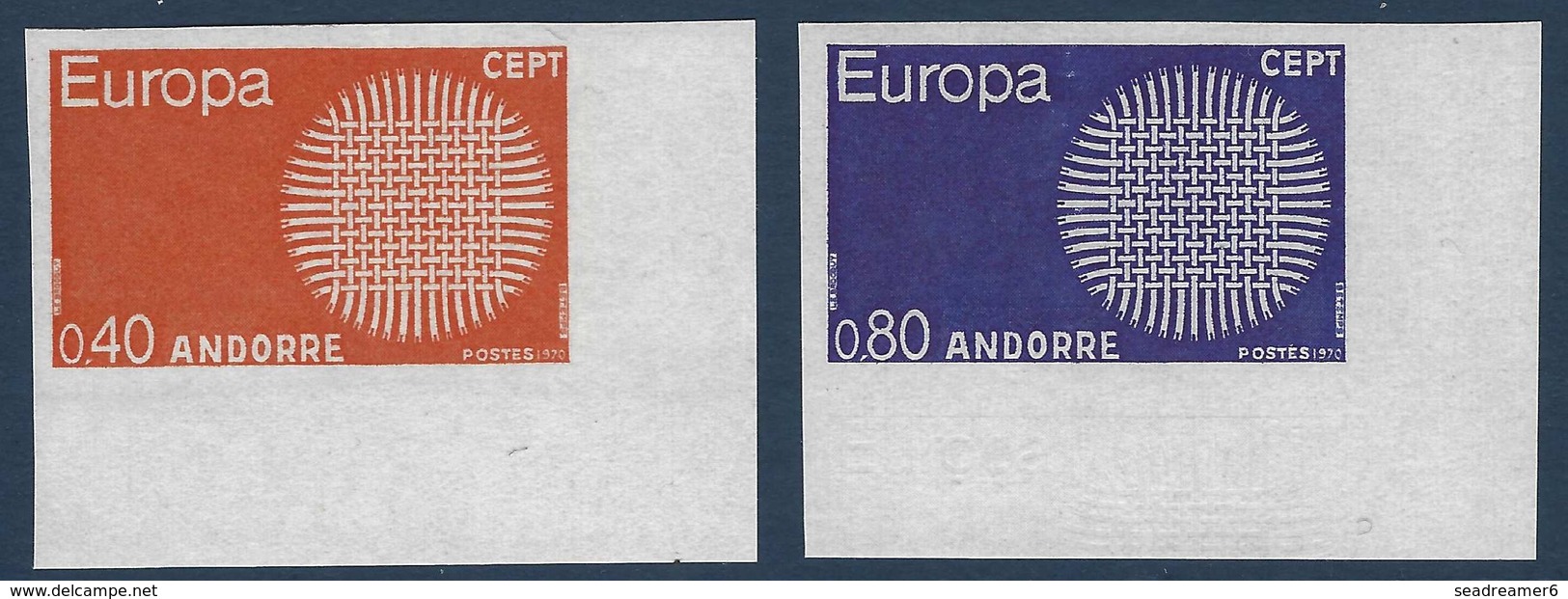 Andorre Francaise N°203 & 203 Paire Europa Non Dentelé - Nuevos