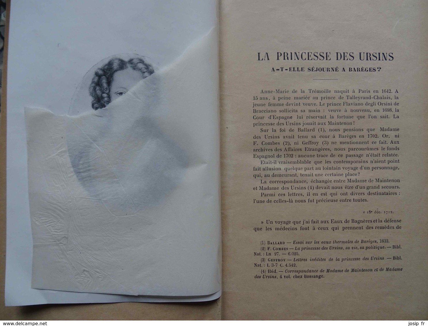 RELIURE 3 LIVRES MOLINÉRY : PRINCESSE DES URSINS À BARÈGES- MIRACLE À LOURDES- THÉOPHILE DE BORDEU EAUX PYRÉNÉES 1922 - Sciences