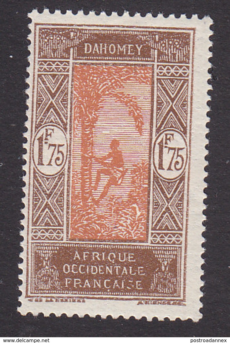 Dahomey, Scott #82, Mint Hinged, Man Climbing Oil Palm, Issued 1913 - Nuevos