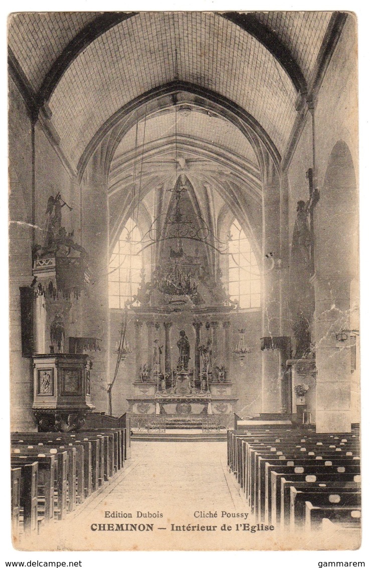 51 CHEMINON LA VILLE - Interieur De L'église - Cpa Marne - Autres & Non Classés