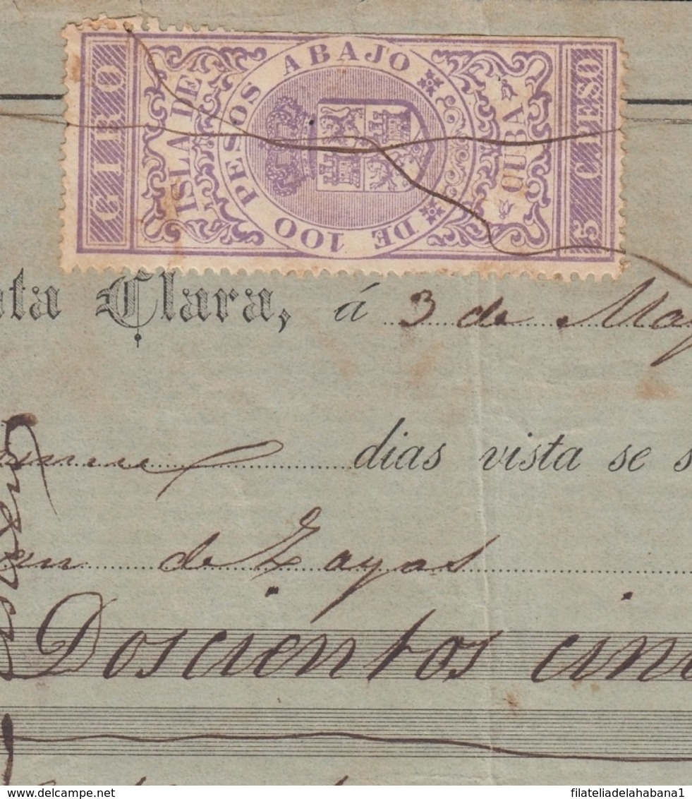 GIR-52 CUBA SPAIN ESPAÑA (LG1613) REVENUE 5c GIROS TRADE. SUGAR MILLS SANTA CLARA. - Postage Due