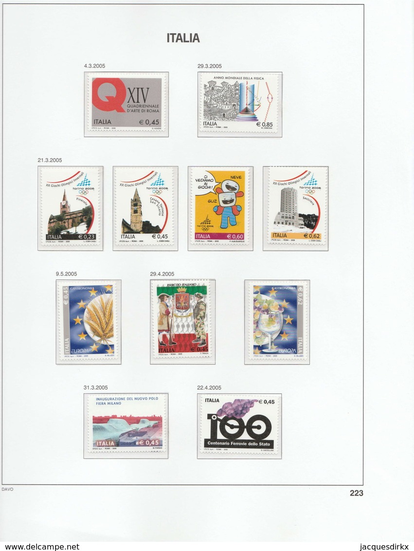 Italy .  Page With Stamps       .  **   .     MNH  .   /    .   Neuf SANS  Charniere ** - 2001-10:  Nuovi