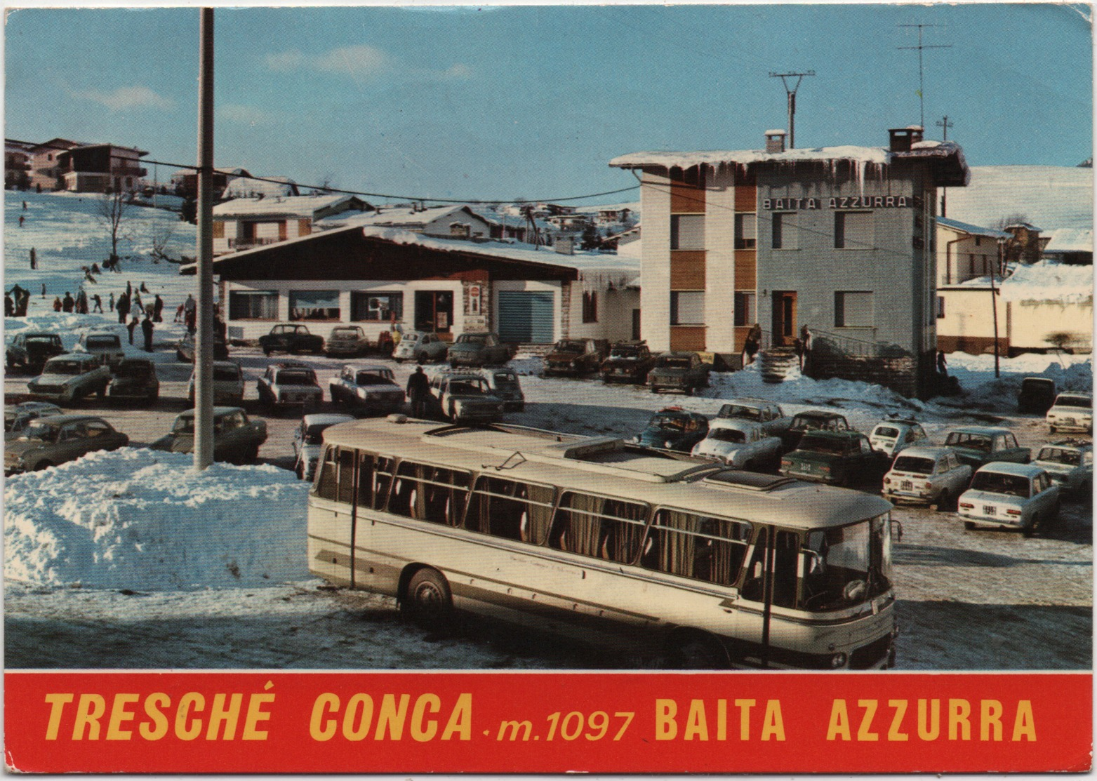 Tresché Conca (Roana, Vicenza): Albergo Ristorante Baita Azzurra. Viaggiata 1977 - Vicenza