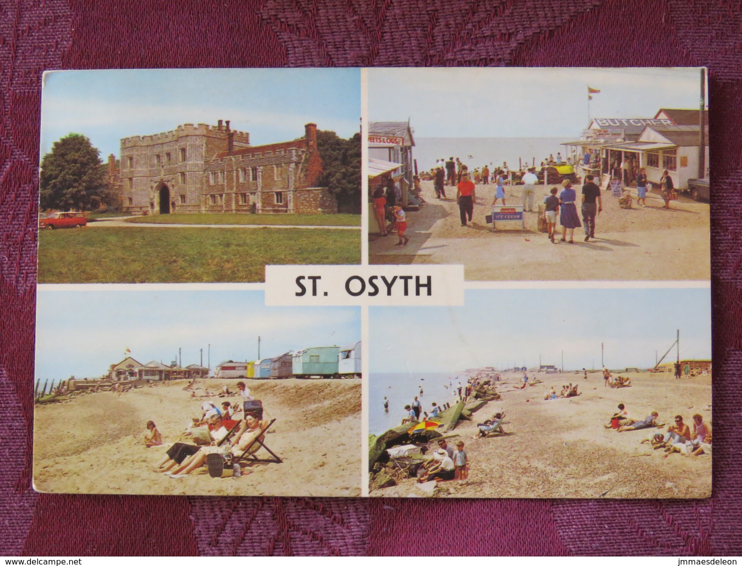 Great Britain 1968 Postcard " St. Osyth Priory Gateway  Beach " Clacton-on-Sea To England - Machin Stamp 3d - Non Classificati