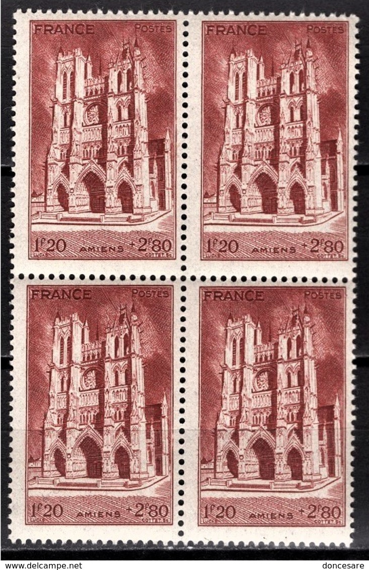 FRANCE 1944 - BLOC DE 4 TP / Y.T. N° 665 - NEUFS** - Unused Stamps