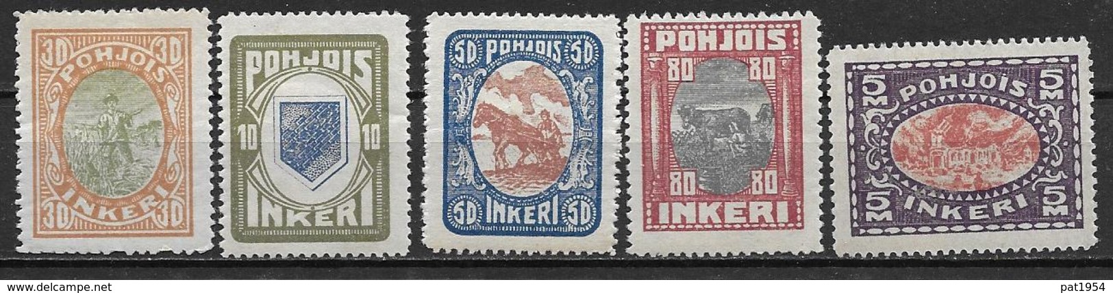 Ingrie 1920 N°8/11 + 13 Neufs * MLH Série Courante - Local Post Stamps