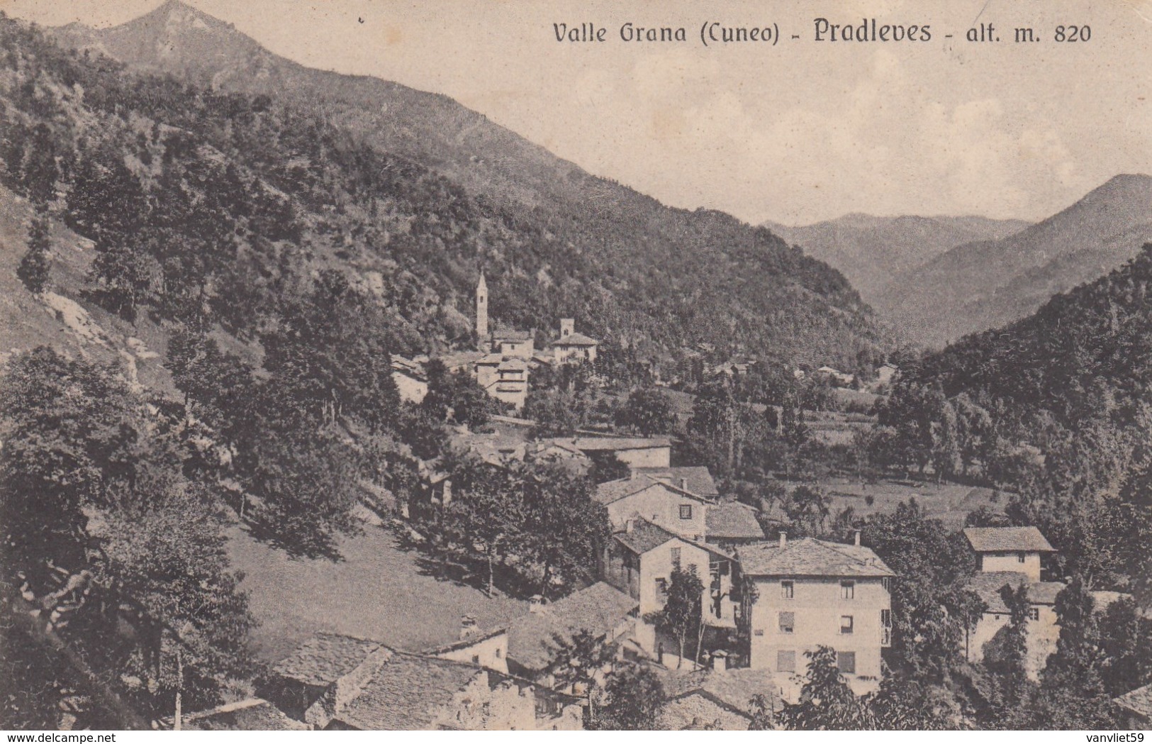 PRADILEVES-VALLE GRANA-CUNEO-CARTOLINA NON VIAGGIATA ANNO 1915-1925 - Cuneo