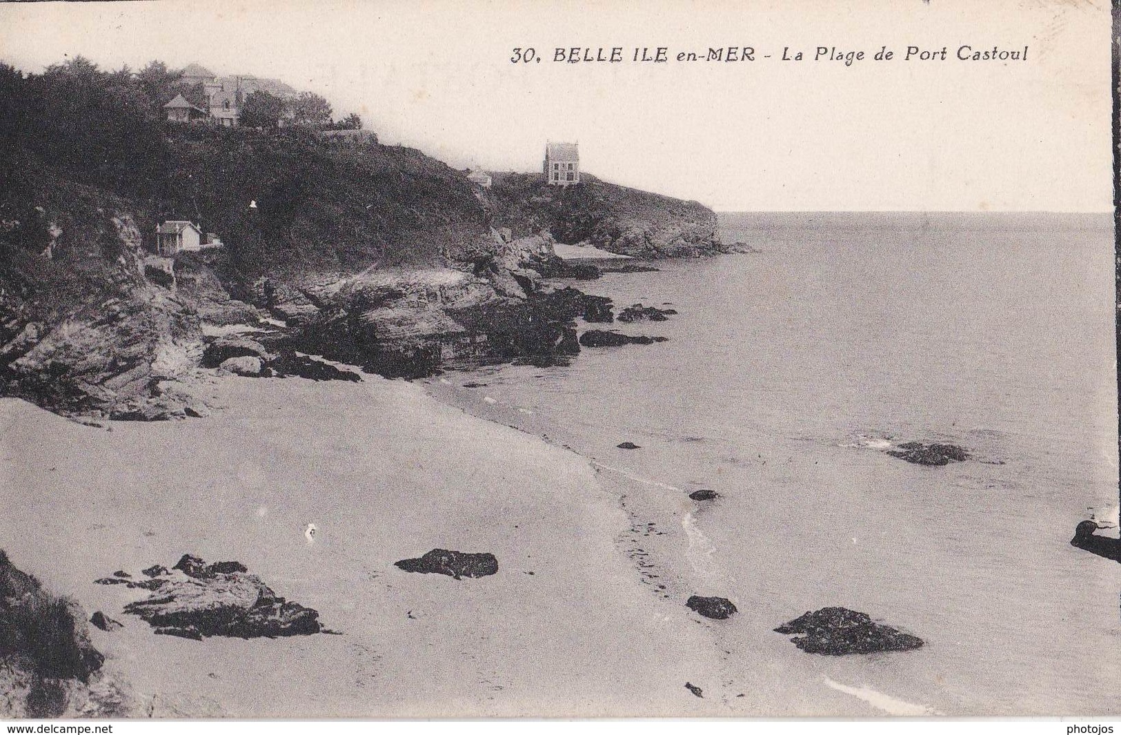 CPA : Belle Ile En Mer ,   La Plage De Port Castoul      Ed  Nozais   N° 30 - Belle Ile En Mer