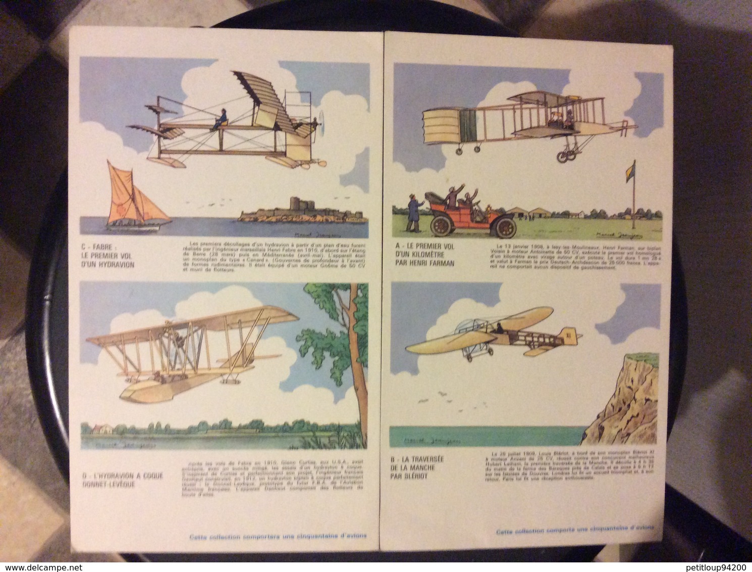 7 FICHES  ILLUSTRÉES AVIATION  *Les Laboratoires Homéopathiques Modernes *Laboratoires Sarlex  TONIPHOS - Flugzeuge