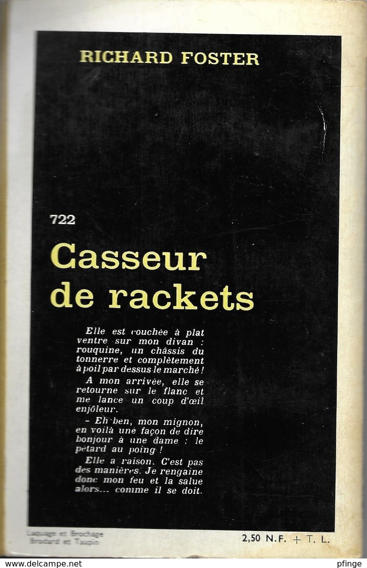 Casseur De Rackets Par Richard Foster - Série Noire N°722 - NRF Gallimard