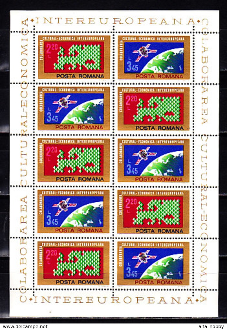 Romania, 1974, INTEREUROPA, Space, Sheetlet - Europe