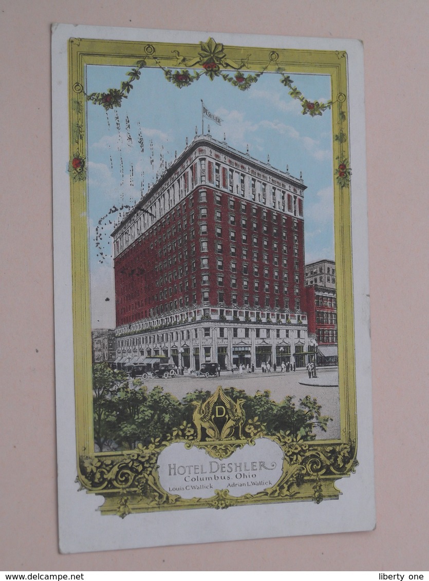 Hotel DESHLER () Anno 1922 ( Detail : See Photo ) ! - Columbus