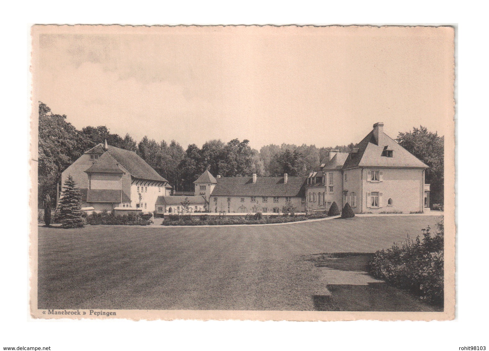 Old Postcard , Manebroek Castle, Pepingen, Belgium, Lot # ETS 1539 - Pepingen