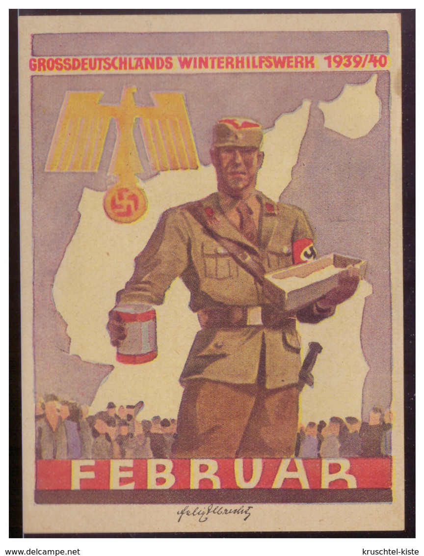 Dt- Reich (007659) Propaganda WHW, Grossdeutschlands Winterhilfswerk,Türblatt 1939/ 40 Februar - Lettres & Documents