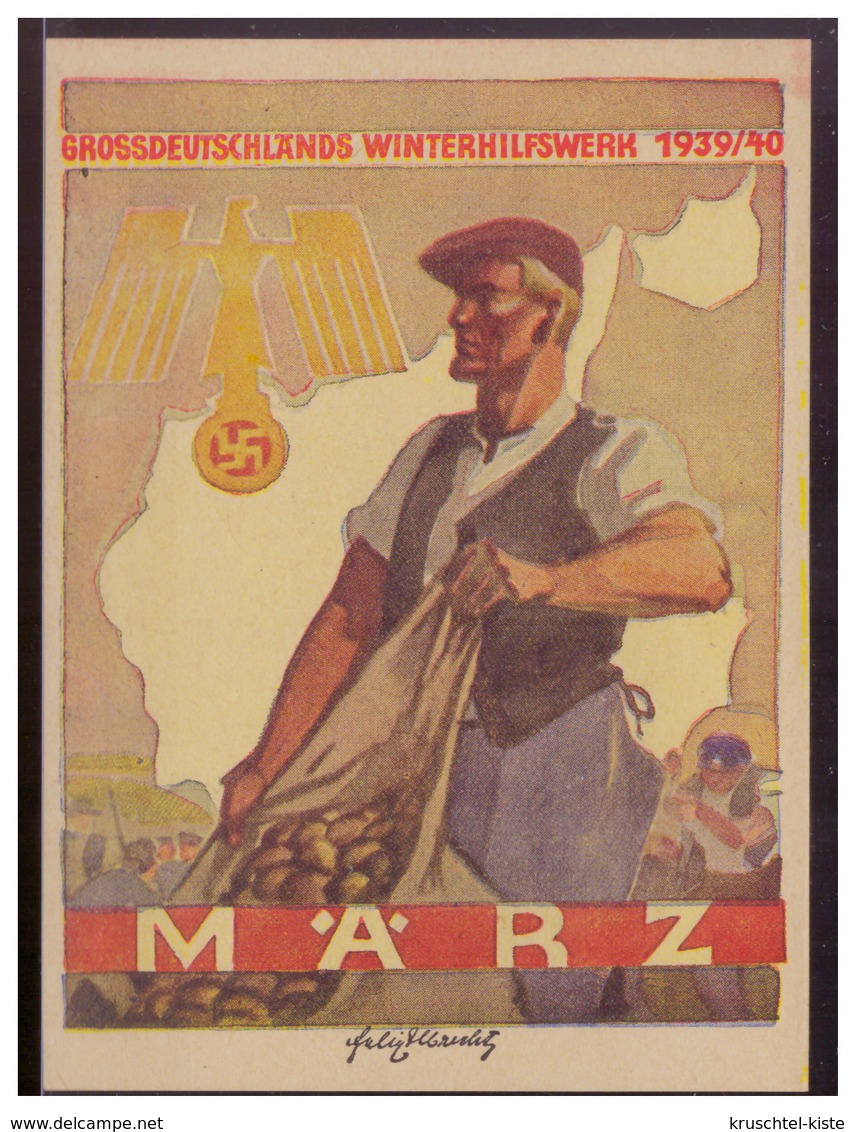 Dt- Reich (007660) Propaganda WHW, Grossdeutschlands Winterhilfswerk,Türblatt 1939/ 40 März - Briefe U. Dokumente