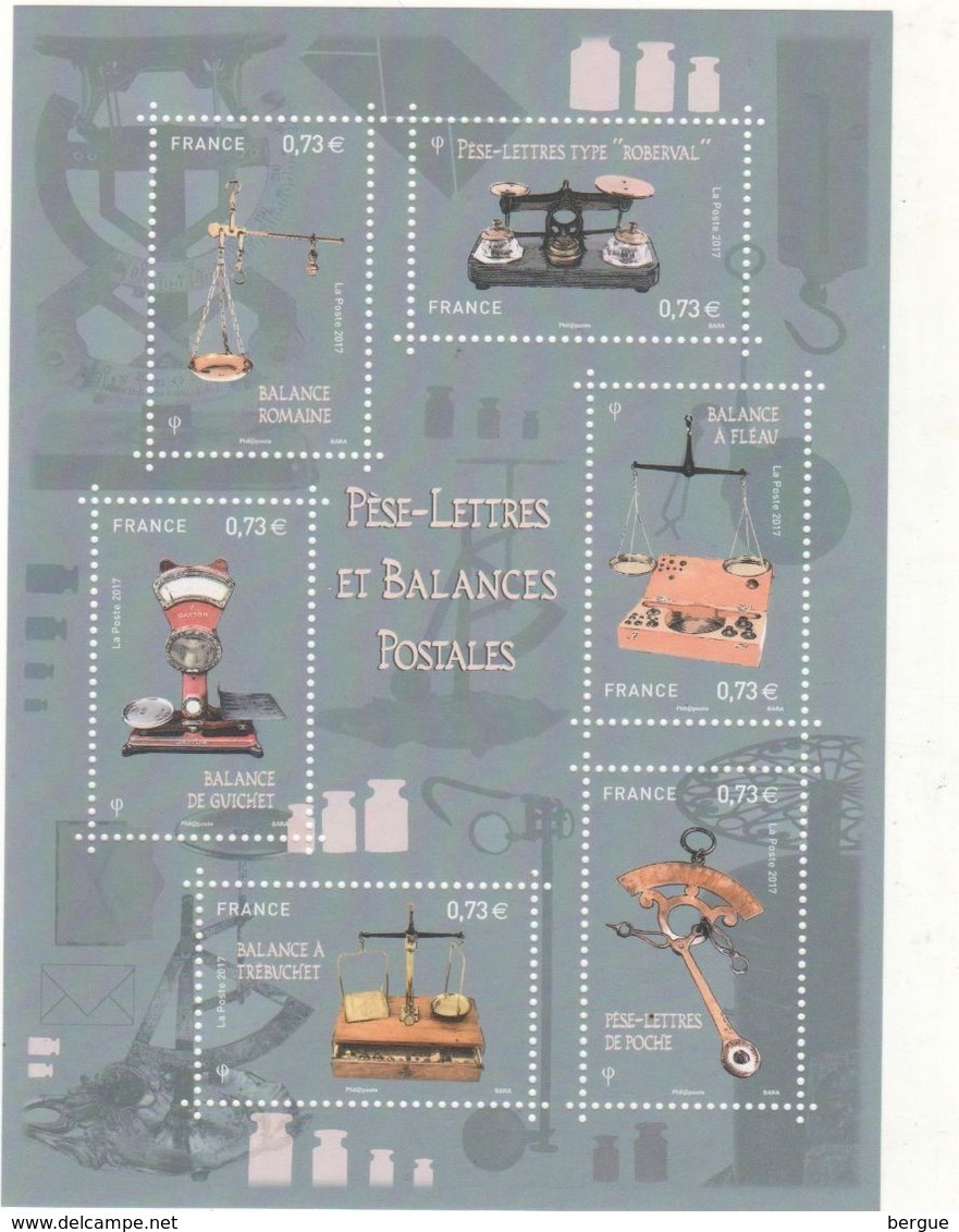 FRANCE FEUILLET   2017   F5191   LE PESE LETTRE ET BALANCES POSTALES  ** LUXE - Neufs