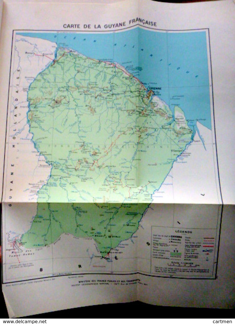 GUYANE BAUXITE DE KAW DOSSIER DE PROSPECTION ET  D'EXPLOITATION TROIS IMPORTANTS DOCUMENTS AVEC CARTES ET GRAVURES 1955