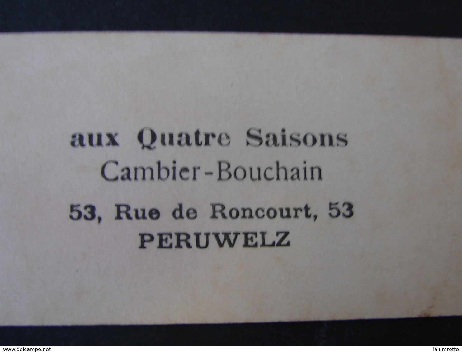 C.Parf. 9. Santal Chypre. Vibert Frères Paris. Publicité Au Verso Aus Quatre Saisons Cambier-Bouchain Péruwelz - Anciennes (jusque 1960)