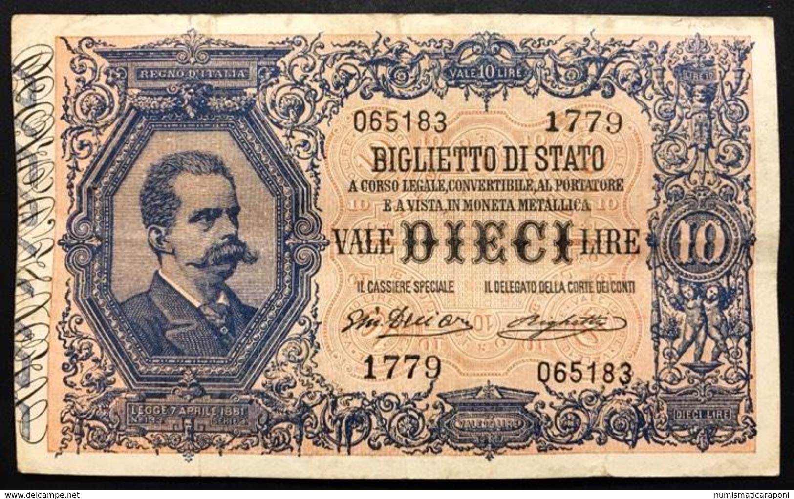 10 LIRE VITTORIO EM. III°  Dell'ara Righetti 23 04 1914 Rara BB Forellini LOTTO 427 - Italia – 10 Lire