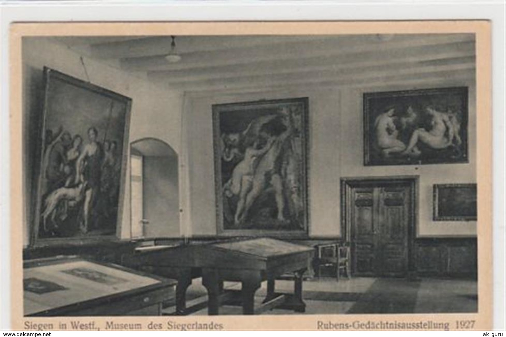 39091656 - Siegen. Museum Des Siegerlandes. Rubens-Gedaechtnisausstellung 1927 Ungelaufen  Leicht Abgerundete Ecke N, L - Siegen