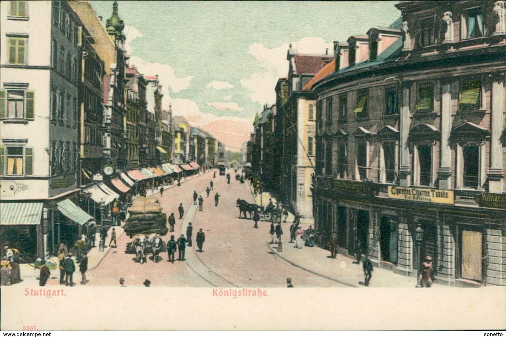 AK Stuttgart, Königstraße, Reliefkarte, Um 1900 (31372) - Stuttgart