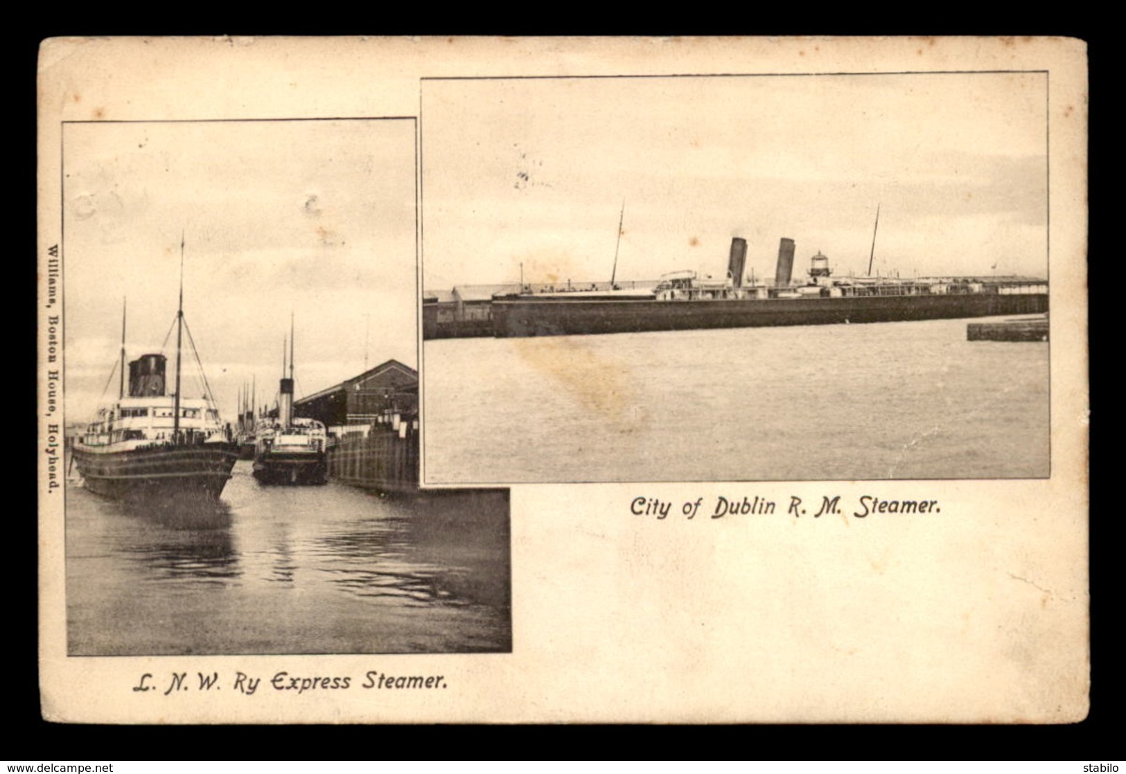 ROYAUME-UNI - PAYS DE GALLES - CITY OF DUBLIN R. M. STEAMER - L.N.W. RY EXPRESS STEAMER - Anglesey