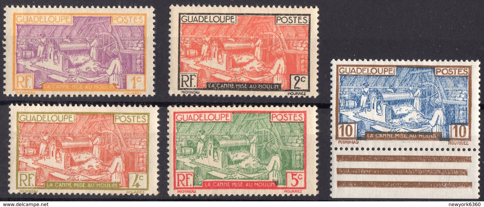 GUADELOUPE  N** 99 100 101 102 103 MNH - Neufs