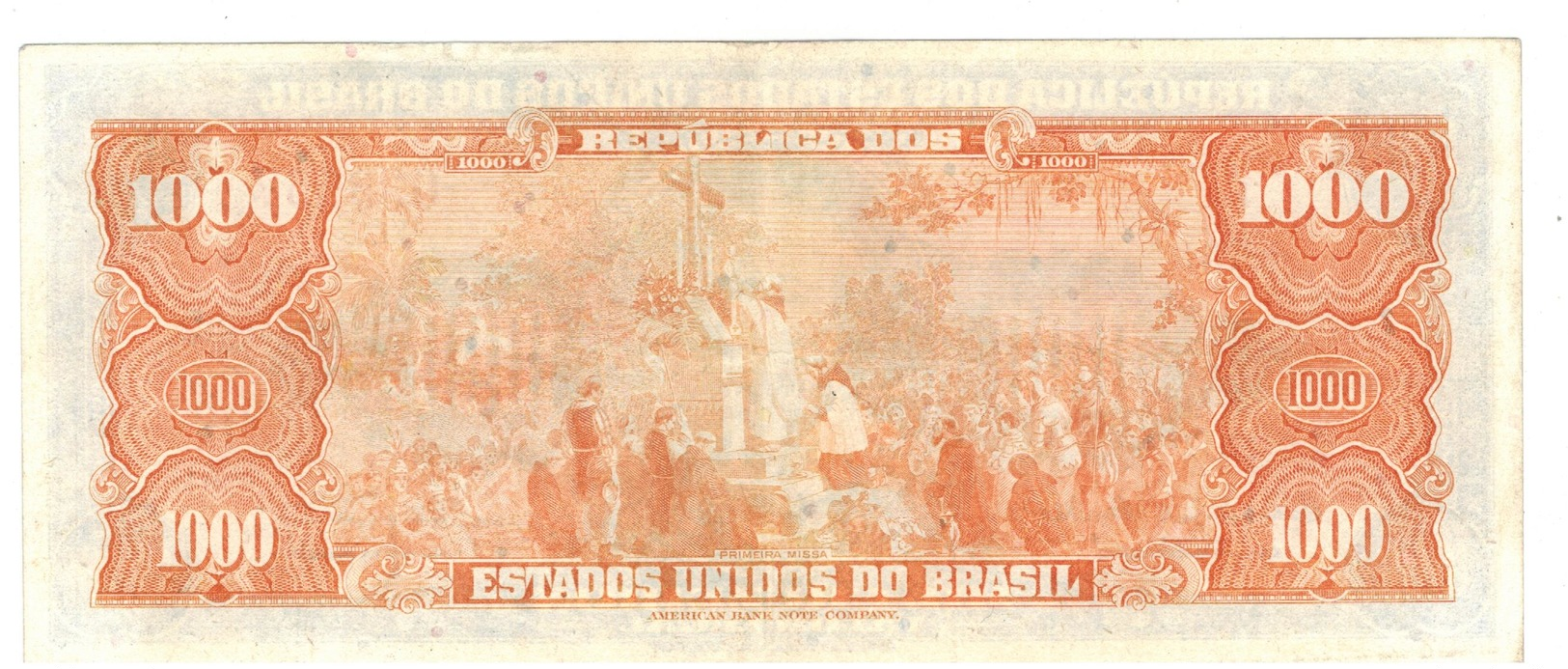 Brazil, 1000 Cz. P-173a. AUNC. RARE. - Brazil