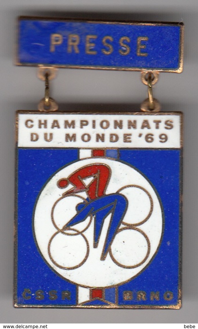 CYCLISME CHAMPIONNATS DU MONDE SUR PISTE 1969 / BRNO TCHESOSLONAQUIE   INSIGNE DE PRESSE - Ciclismo