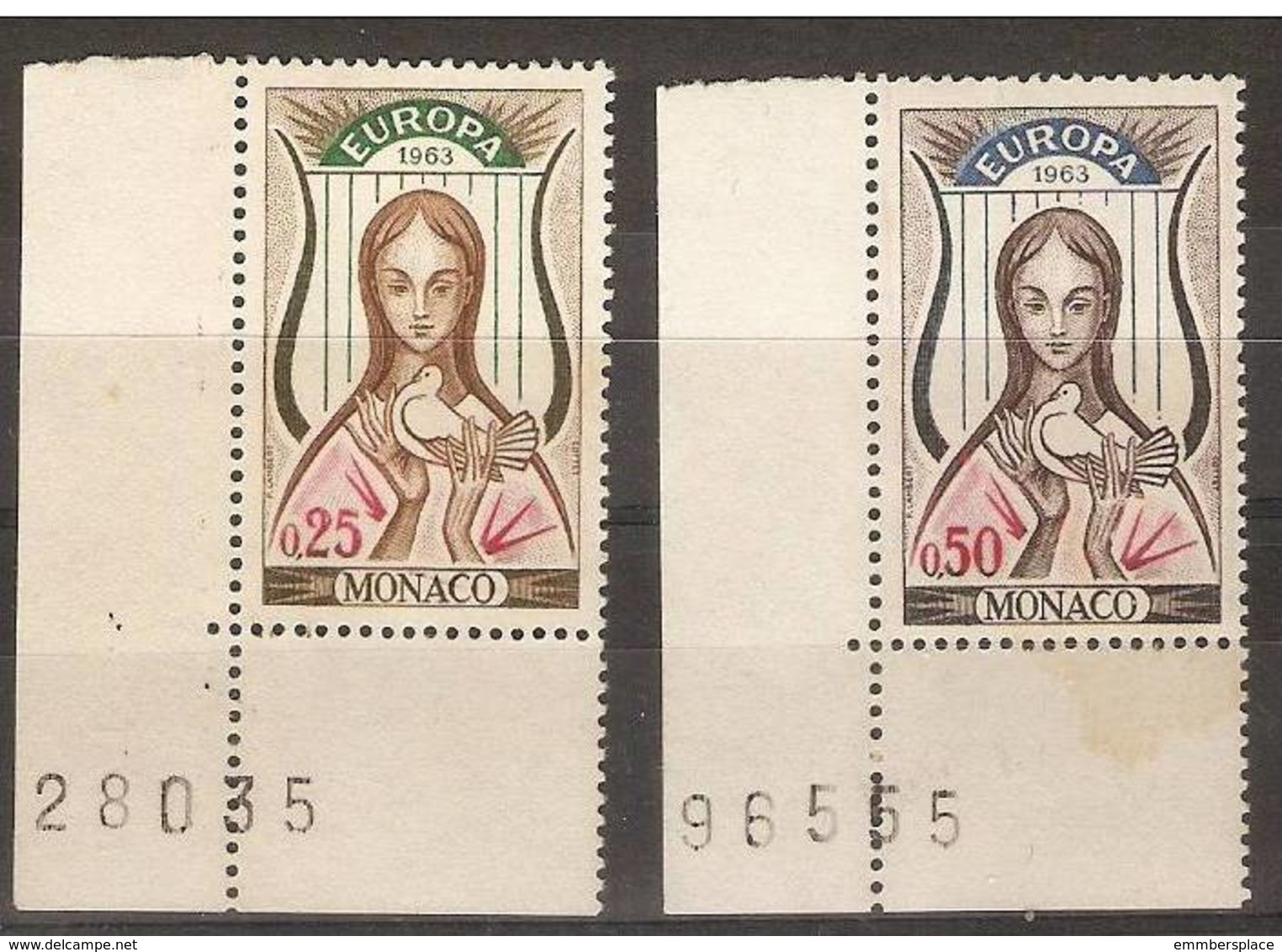 Monaco - 1963 Europa MNH **  SG 772-3 - Unused Stamps