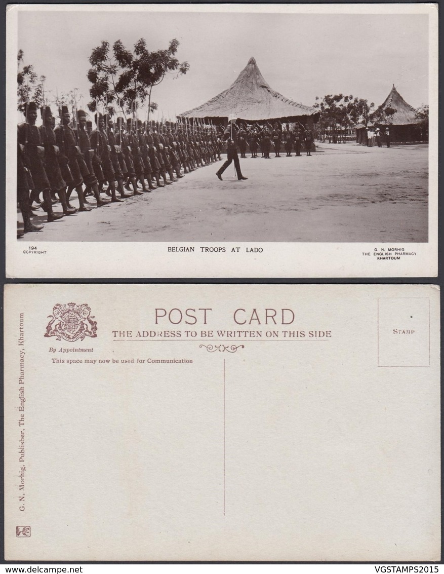 CONGO-BELGE CP "BELGIAN TROOPS AT LADO " (DD) DC-2308 - Andere & Zonder Classificatie